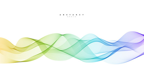 wave element with abstract colorful lines vector image