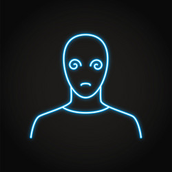 addicted person neon icon in line style vector image