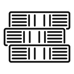 database center presenting secure data storage vector image