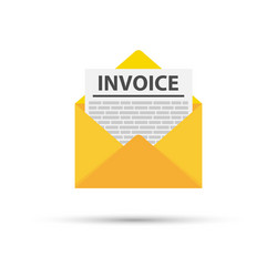 invoice icon email message received with bill vector image