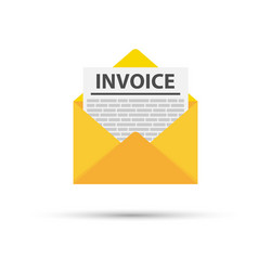 Invoice icon email message received with bill vector