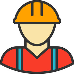 worker outline icon vector