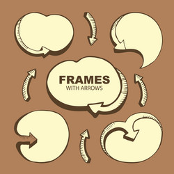 Abstract Round Framework with Arrows vector image