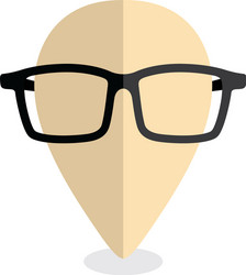 nerd geek map pin locator - location marker vector image