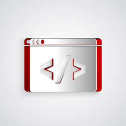 paper cut web design and front end development vector image