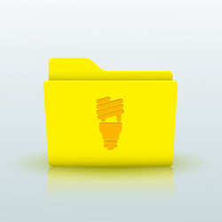 yellow folder on blue background eps10 vector