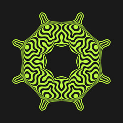 symmetrical composition of wavy lines abstract vector image