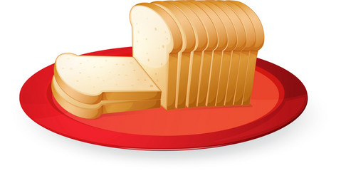 White bread slices Royalty Free Vector Image - VectorStock