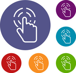 click icons set vector image
