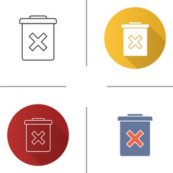 delete forever button icon vector image