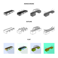 design of connection and icon set vector image