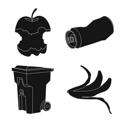 isolated object refuse and junk logo set vector image