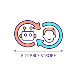 Robot Interaction Icon vector image