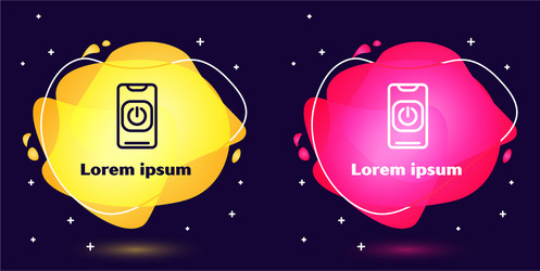 set line turn off robot from phone icon isolated vector image
