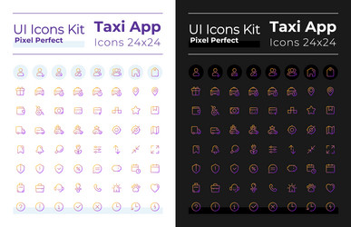 taxi service pixel perfect gradient linear ui vector image
