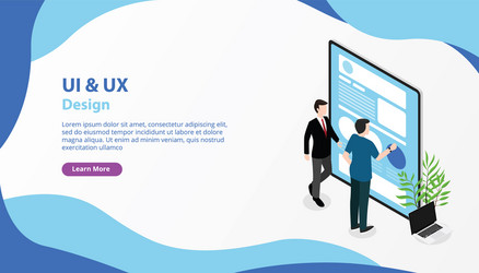 ui ux user interface and experience banner vector image
