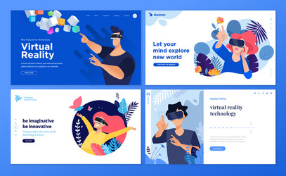 Web design templates virtual reality vector