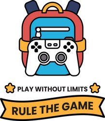a backpack with white controller vector image