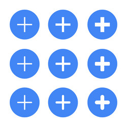 add button icon in blue circle vector image