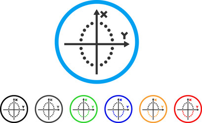 ellipse plot rounded icon vector image