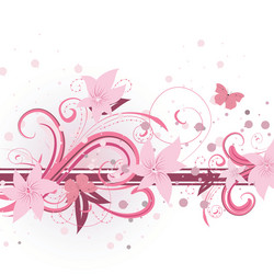 Floral Scroll Pattern vector image