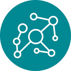 knowledge graph line circle style icon design vector image