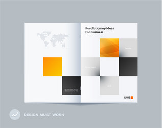 square design presentation template with colourful vector image