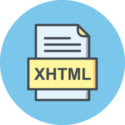 xhtml file document icon vector image