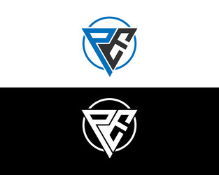 Creative letter pe logo design Royalty Free Vector Image