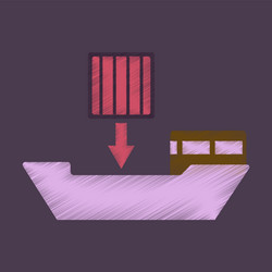 flat icon in shading style container loading vector image