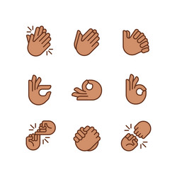 gestures and communication pixel perfect rgb vector image