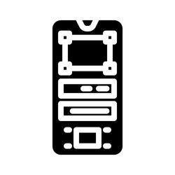 prototype ux ui design glyph icon vector image