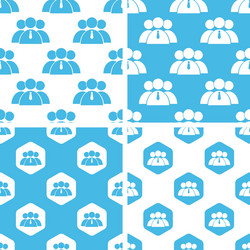 user group patterns set vector image