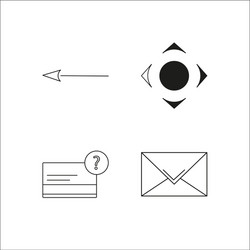 web simple linear icon setsimple outline icons vector image