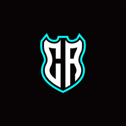 c a initial logo design with shield shape vector image