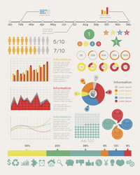 Data Chart Elements - Icons & Templates vector image