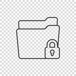 files folder permission icon in flat style vector image