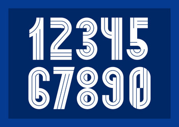 geometric numbers set digits retro 90s style vector image