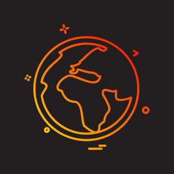 globe icon design vector image