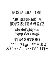 Handwritten Script Font vector image