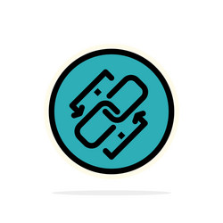 link chain url connection abstract circle vector image