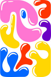 multicolored abstract fluid shapes background vector image