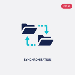 two color synchronization icon from big data vector image