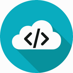 cloud with coding html vector image