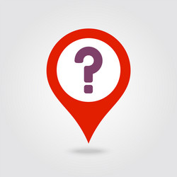question mark pin map icon pointer markers vector image