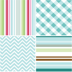 Striped Fabric Patterns vector image