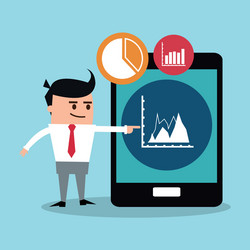 graph chart related icons image vector image