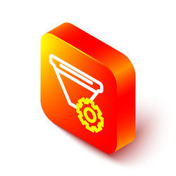 isometric line filter setting icon isolated vector image