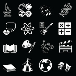 subject icons vector