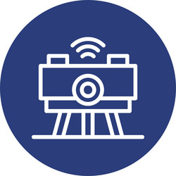 swarm robotics line circle style icon design vector image